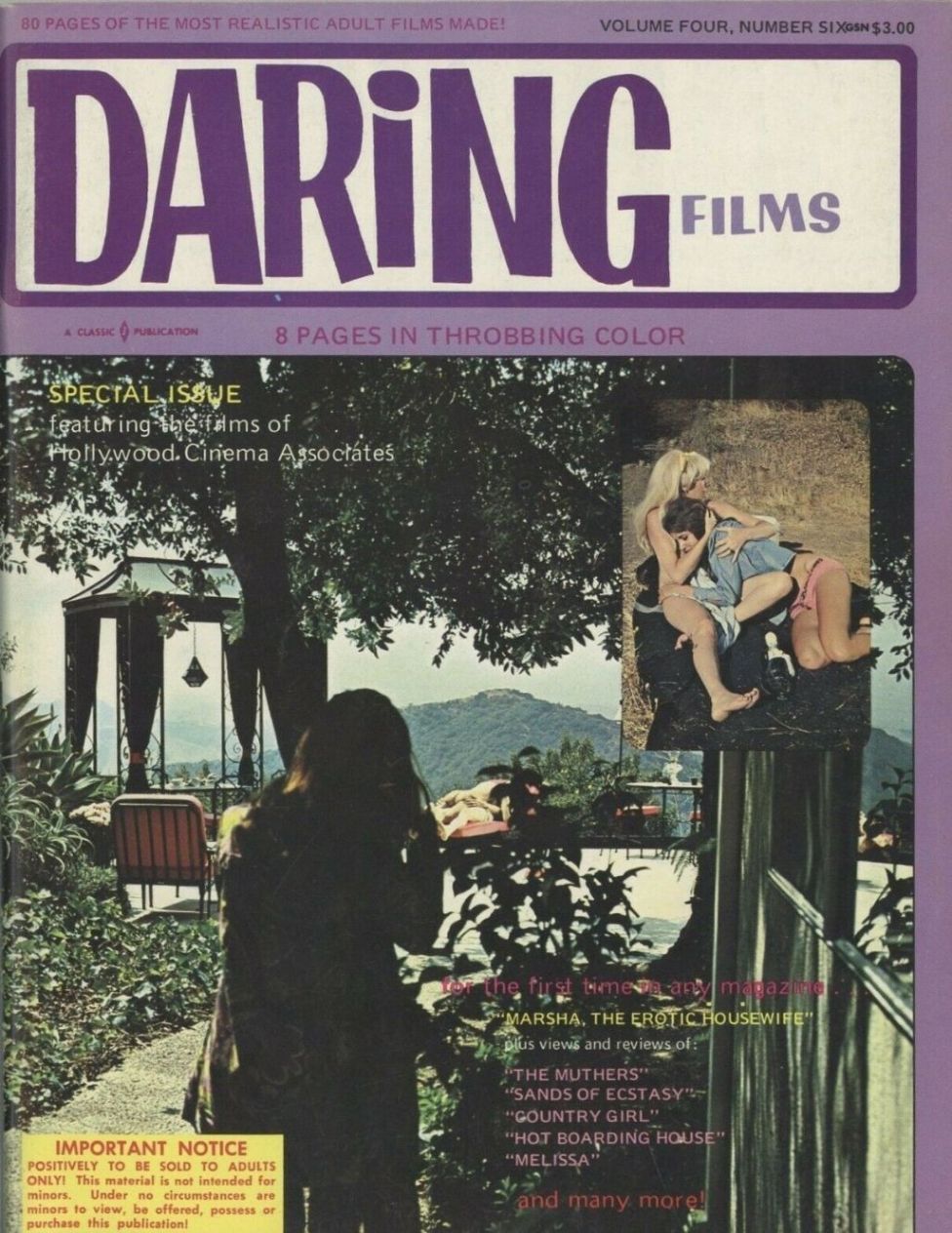 DARING FILMS AND BOOKS magazine side cover  Vol 4 No  6   1970