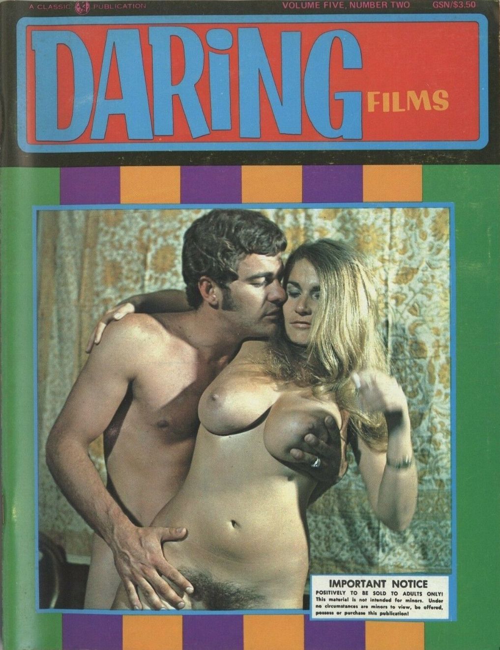 DARING FILMS AND BOOKS magazine side cover  Vol 5 No  2   1970