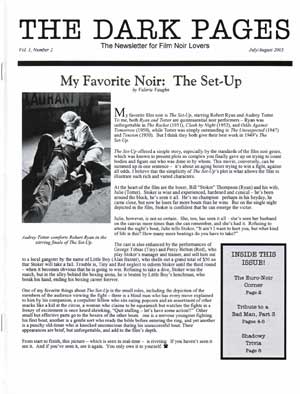DARK PAGES | THE magazine side cover Issue 3  Vol 1 # 3 July/August 2005
