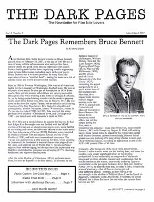 DARK PAGES | THE magazine side cover Issue 12  Vol 3 # 2 March/April 2007