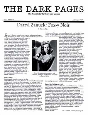 DARK PAGES | THE magazine side cover Issue 14  Vol 3 # 4 July/August 2007