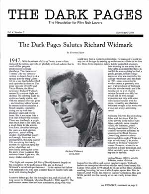 DARK PAGES | THE magazine side cover Issue 18  Vol 4 # 2 March/April 2008
