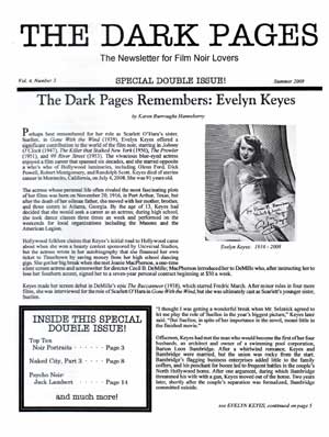 DARK PAGES | THE magazine side cover Issue 19  Vol 4 # 3 Summer 2008
