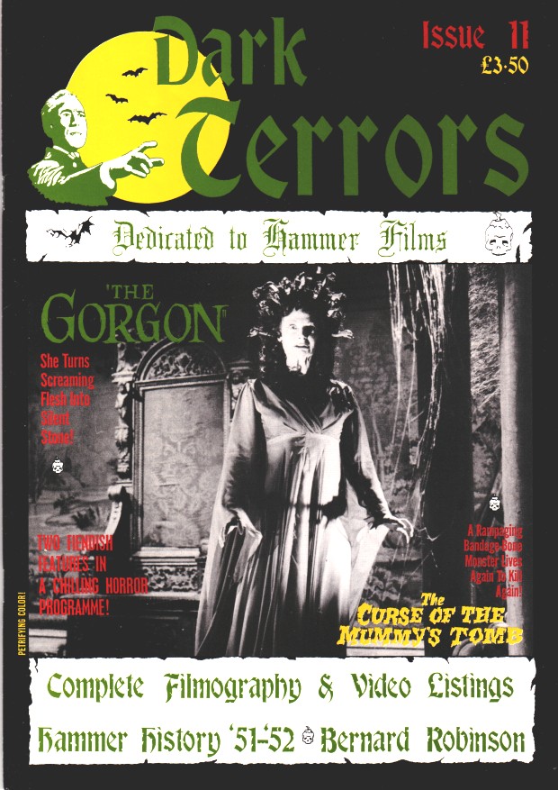 DARK TERRORS magazine side cover Issue 11 December 1995