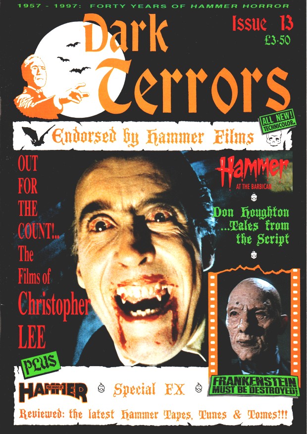 DARK TERRORS magazine side cover Issue 13 December 1996
