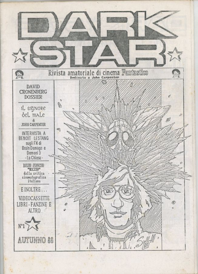 DARK STAR (It) magazine side cover Issue 1 Autumn 1988