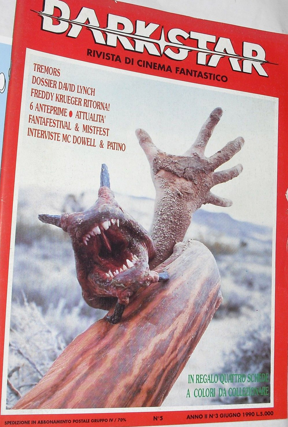 DARK STAR (It) magazine side cover Issue 3  June 1990