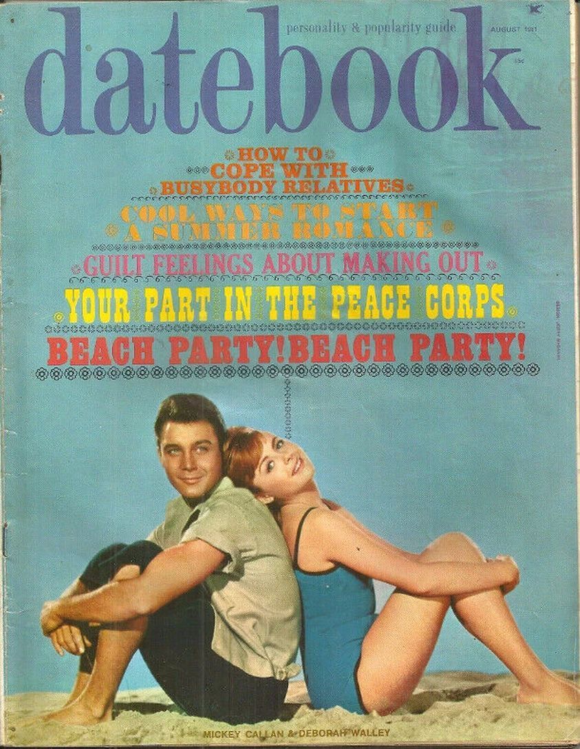 DATEBOOK magazine side cover  August 1961