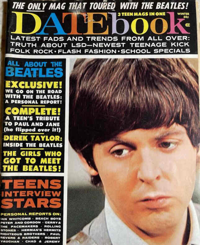 DATEBOOK magazine side cover Winter 1966