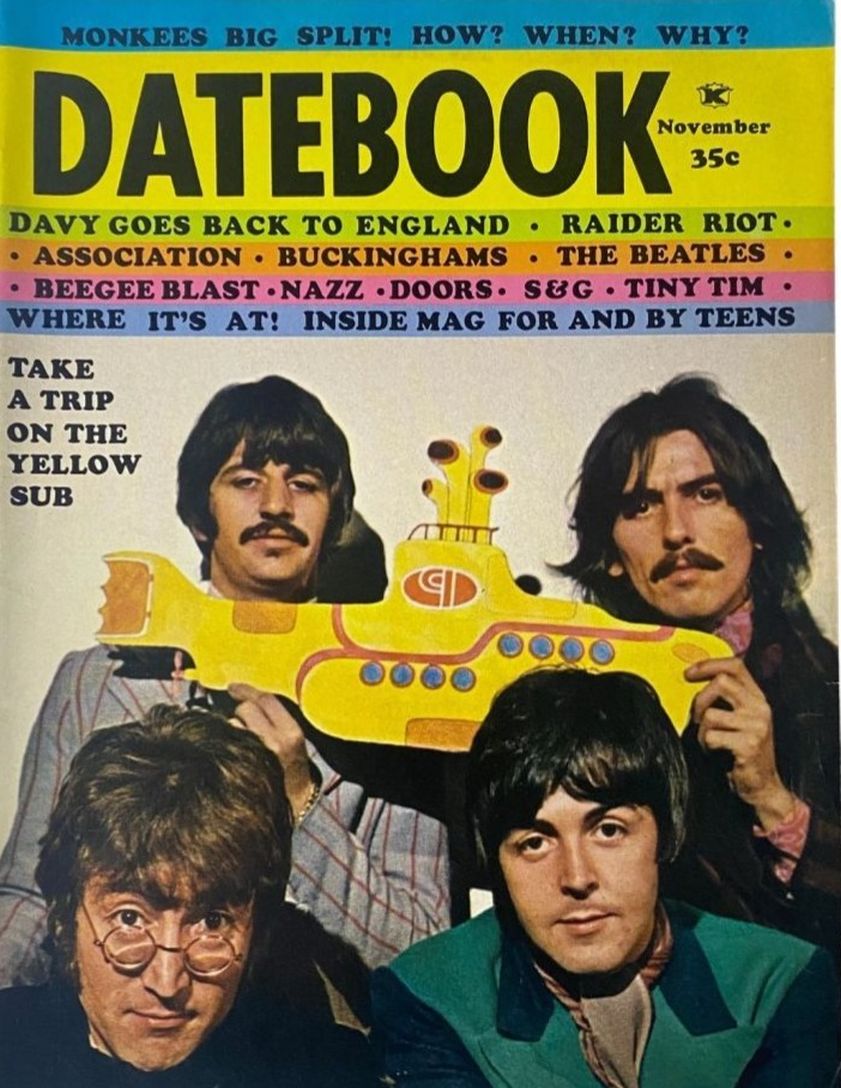 DATEBOOK magazine side cover  November 1968