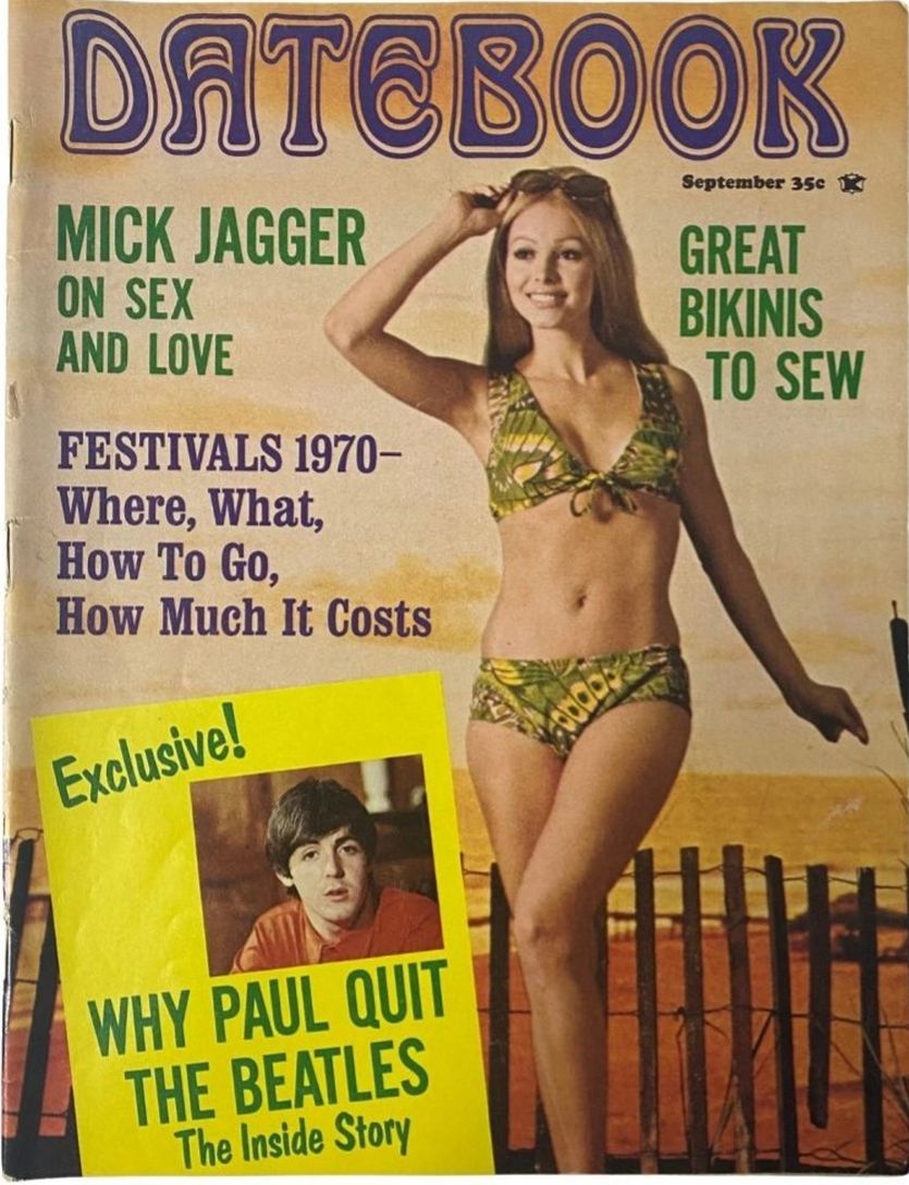 DATEBOOK magazine side cover  September 1970