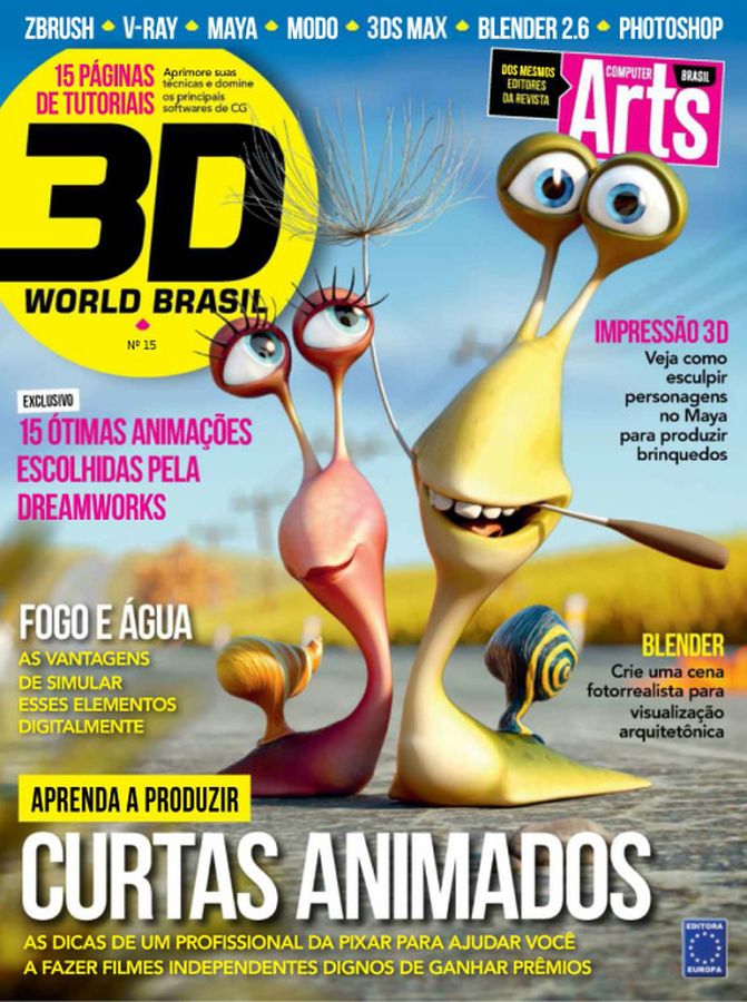 3D WORLD BRASIL magazine side cover Issue 15 December 2014