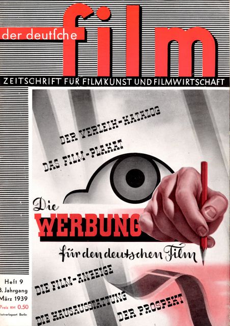 DEUTSCHE FILM | DER magazine side cover March 1939