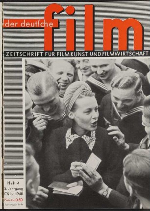 DEUTSCHE FILM | DER magazine side cover Issue 4   1940