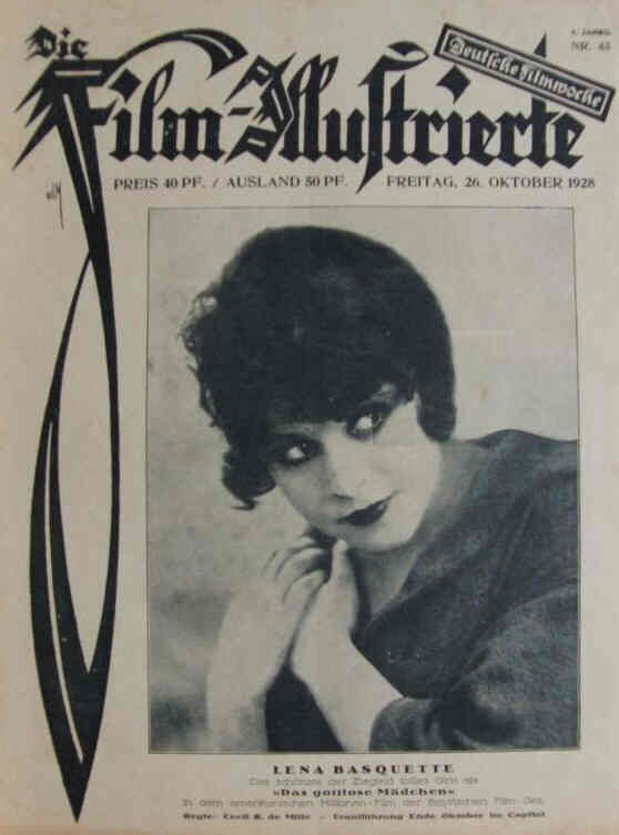 FILM-ILLUSTRIERTE | DIE magazine side cover Issue 43 26 October 1928