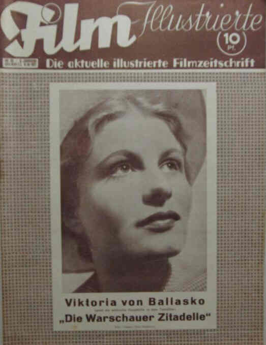 FILM ILLUSTRIERTE (1929-43) magazine side cover Issue 38 6 October 1937