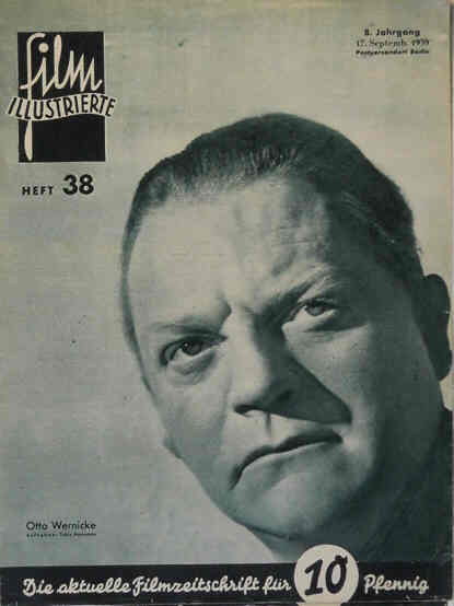 FILM ILLUSTRIERTE (1929-43) magazine side cover Issue 38 17 September 1939