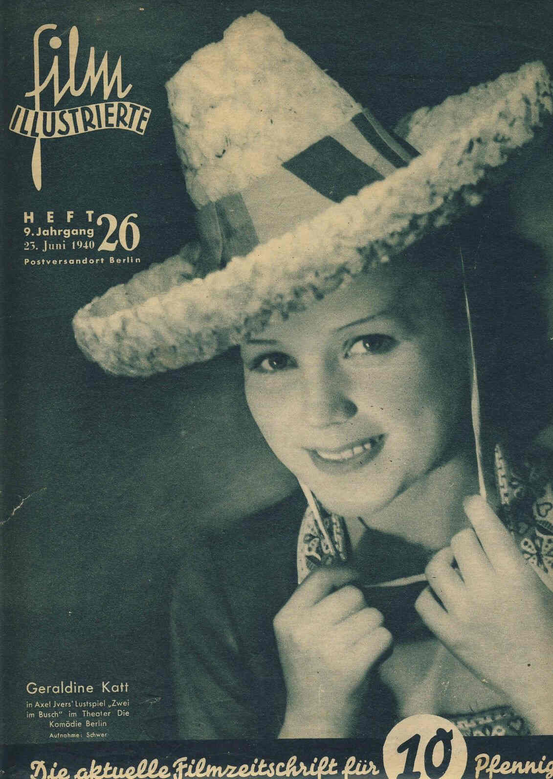 FILM ILLUSTRIERTE (1929-43) magazine side cover Issue 26 23 June 1940