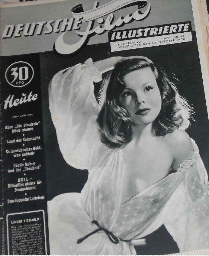 DEUTSCHE FILM ILLUSTRIERTE magazine side cover Issue 41 10 October 1950