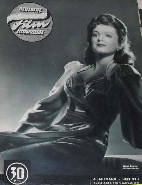 DEUTSCHE FILM ILLUSTRIERTE magazine side cover Issue 1 2 January 1951