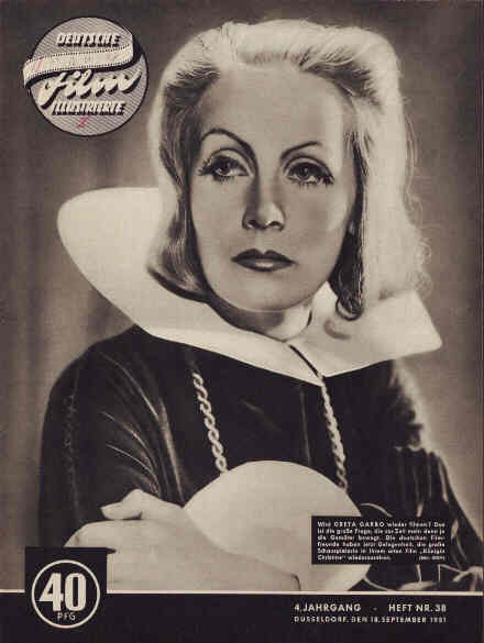DEUTSCHE FILM ILLUSTRIERTE magazine side cover Issue 38 18 September 1951