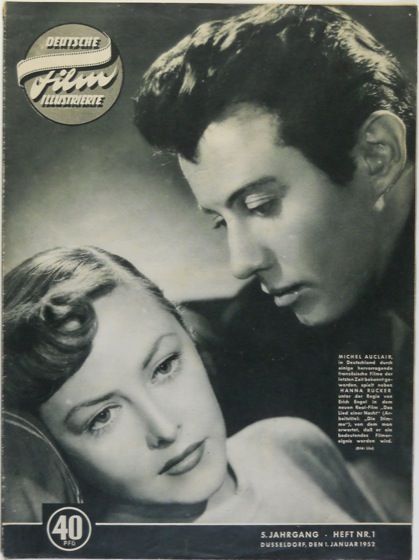 DEUTSCHE FILM ILLUSTRIERTE magazine side cover Issue 1 1 January 1952