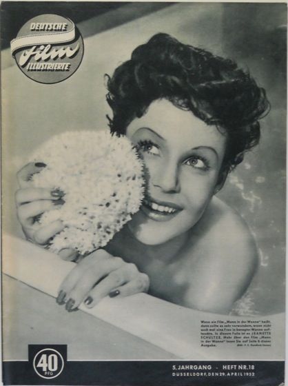 DEUTSCHE FILM ILLUSTRIERTE magazine side cover Issue 18 29 April 1952