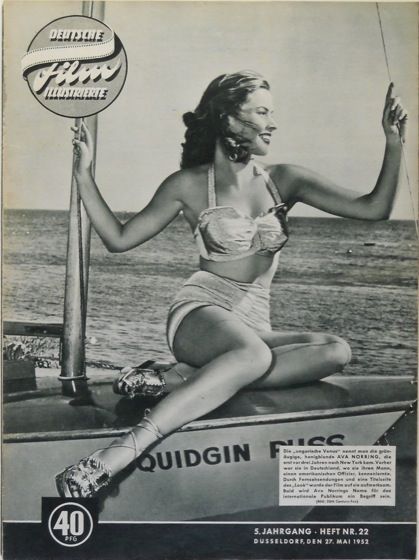 DEUTSCHE FILM ILLUSTRIERTE magazine side cover Issue 22 27 May 1952