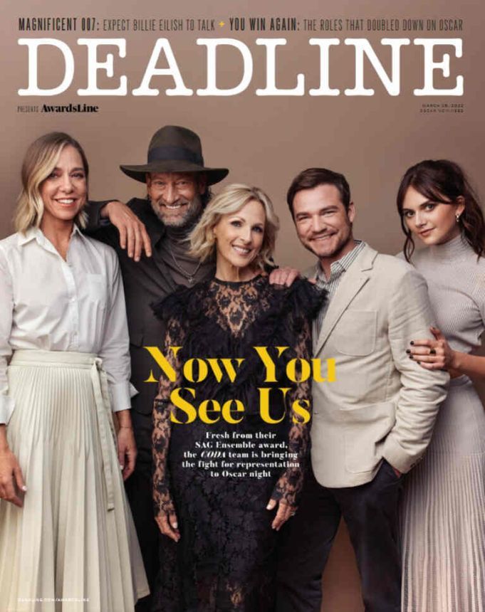 DEADLINE HOLLYWOOD magazine side cover 16 March 2022