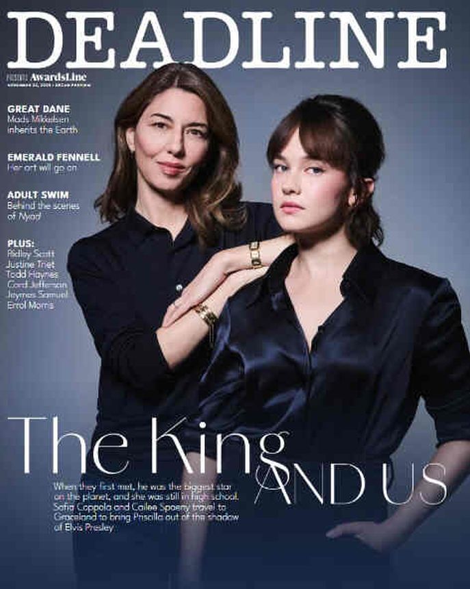 DEADLINE HOLLYWOOD magazine side cover 21 November 2023