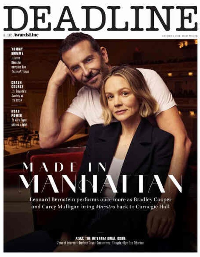 DEADLINE HOLLYWOOD magazine side cover 5 December 2023