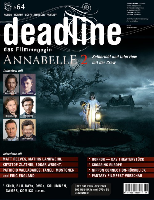 DEADLINE magazine side cover Issue 64 July/August 2017