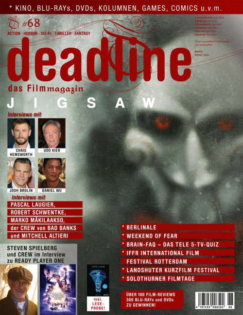 DEADLINE magazine side cover Issue 68  March/April 2018