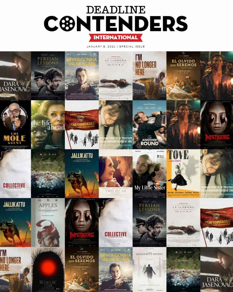 DEADLINE HOLLYWOOD magazine side cover 9 January 2021