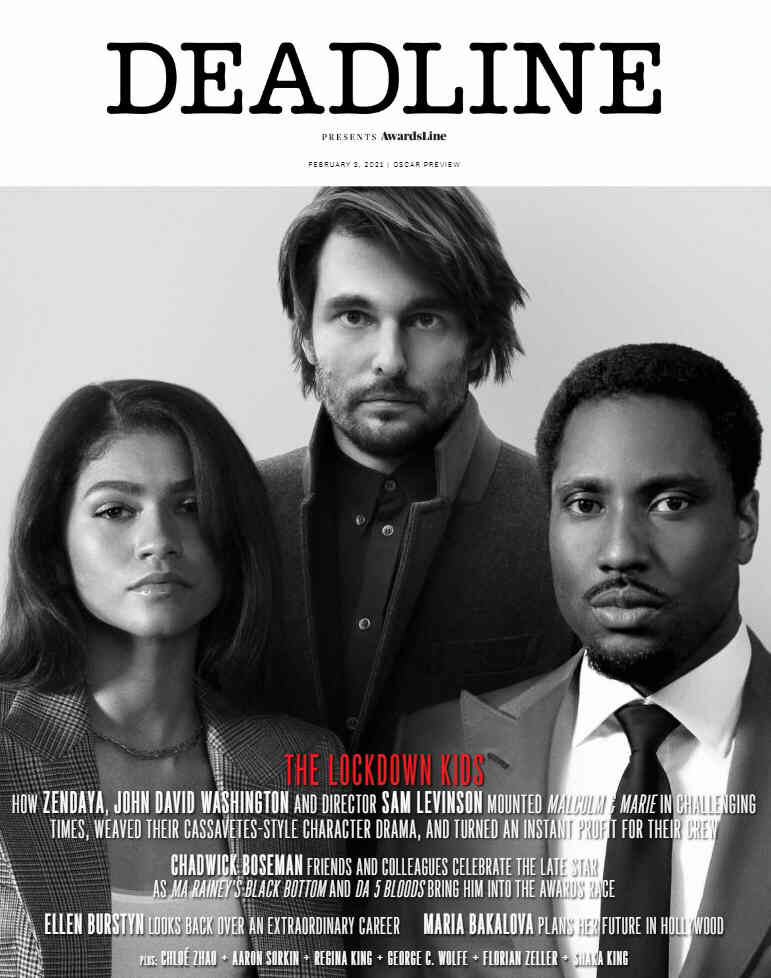 DEADLINE HOLLYWOOD magazine side cover 3 February 2021