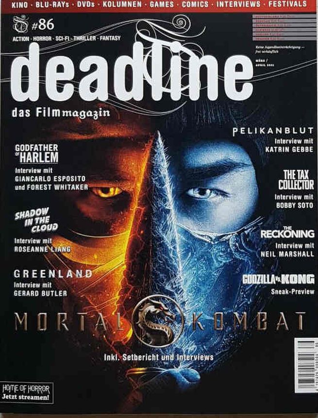 DEADLINE magazine side cover Issue 86  March/April 2021