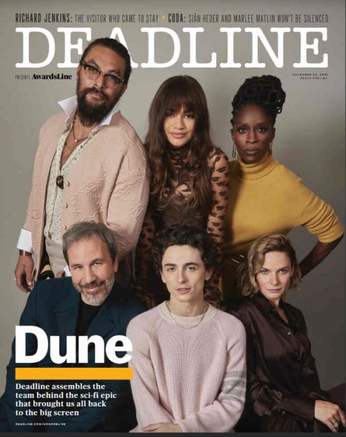 DEADLINE HOLLYWOOD magazine side cover 24 November 2021