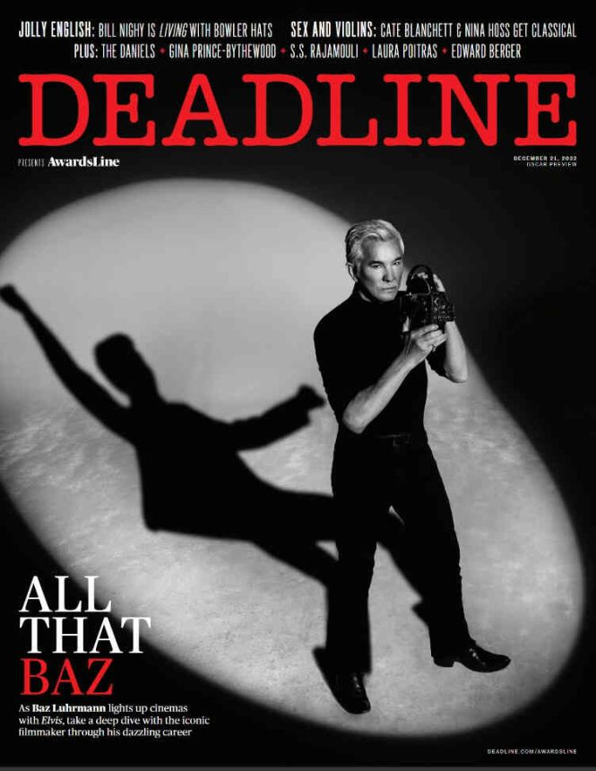 DEADLINE HOLLYWOOD magazine side cover 21 December 2022