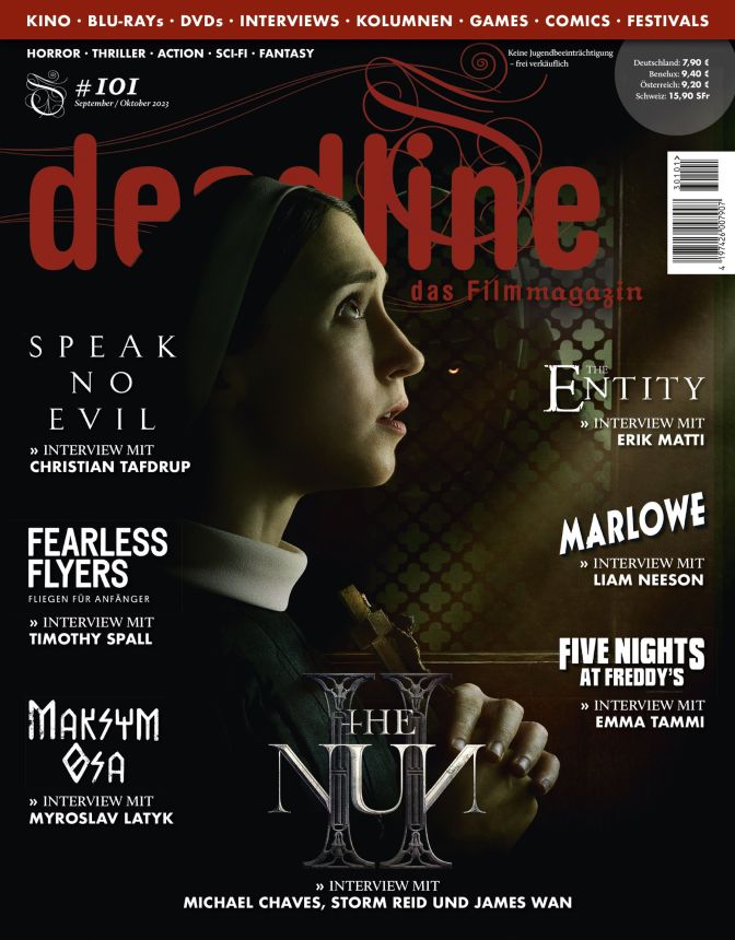 DEADLINE magazine side cover Issue 101  September/October 2023