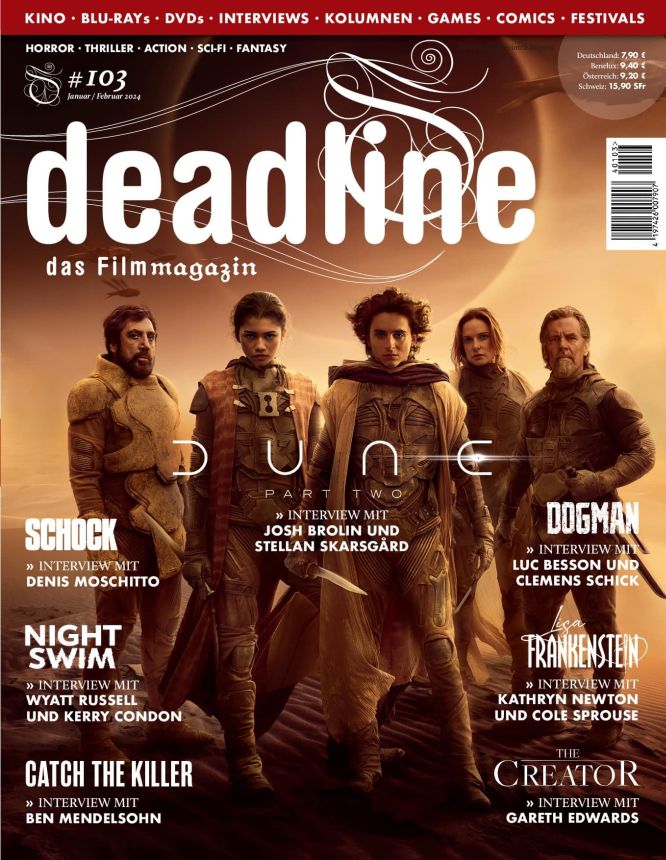 DEADLINE magazine side cover Issue 103  January/February 2024