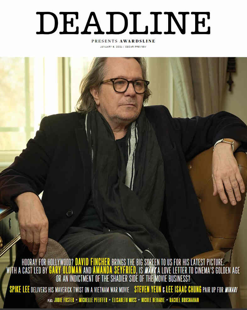 DEADLINE HOLLYWOOD magazine side cover 6 January 2021