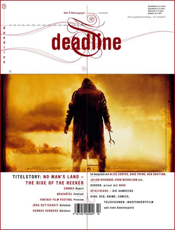 DEADLINE magazine side cover Issue 10 July/August 2008