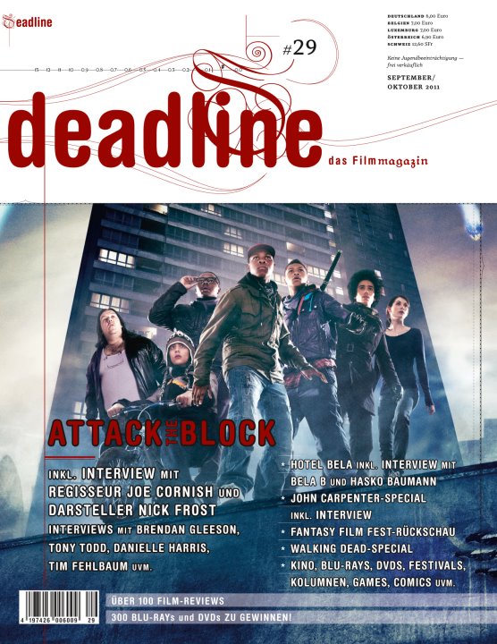 DEADLINE magazine side cover Issue 29 September/October 2011