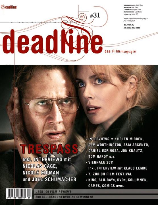 DEADLINE magazine side cover Issue 31 January/February 2012