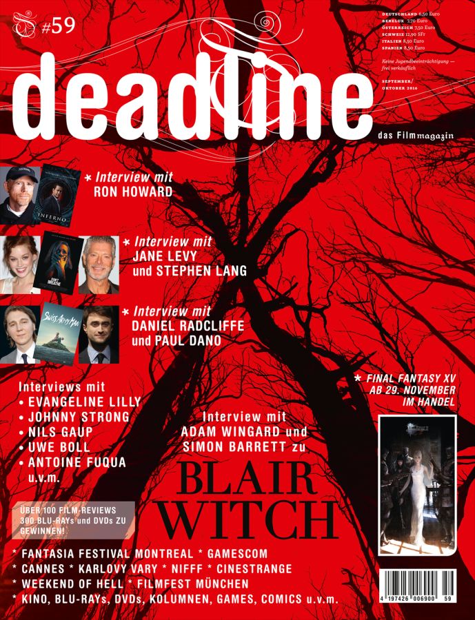 DEADLINE magazine side cover Issue 59 September/October 2016