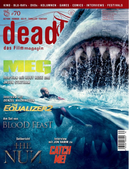 DEADLINE magazine side cover Issue 70  July/August 2018