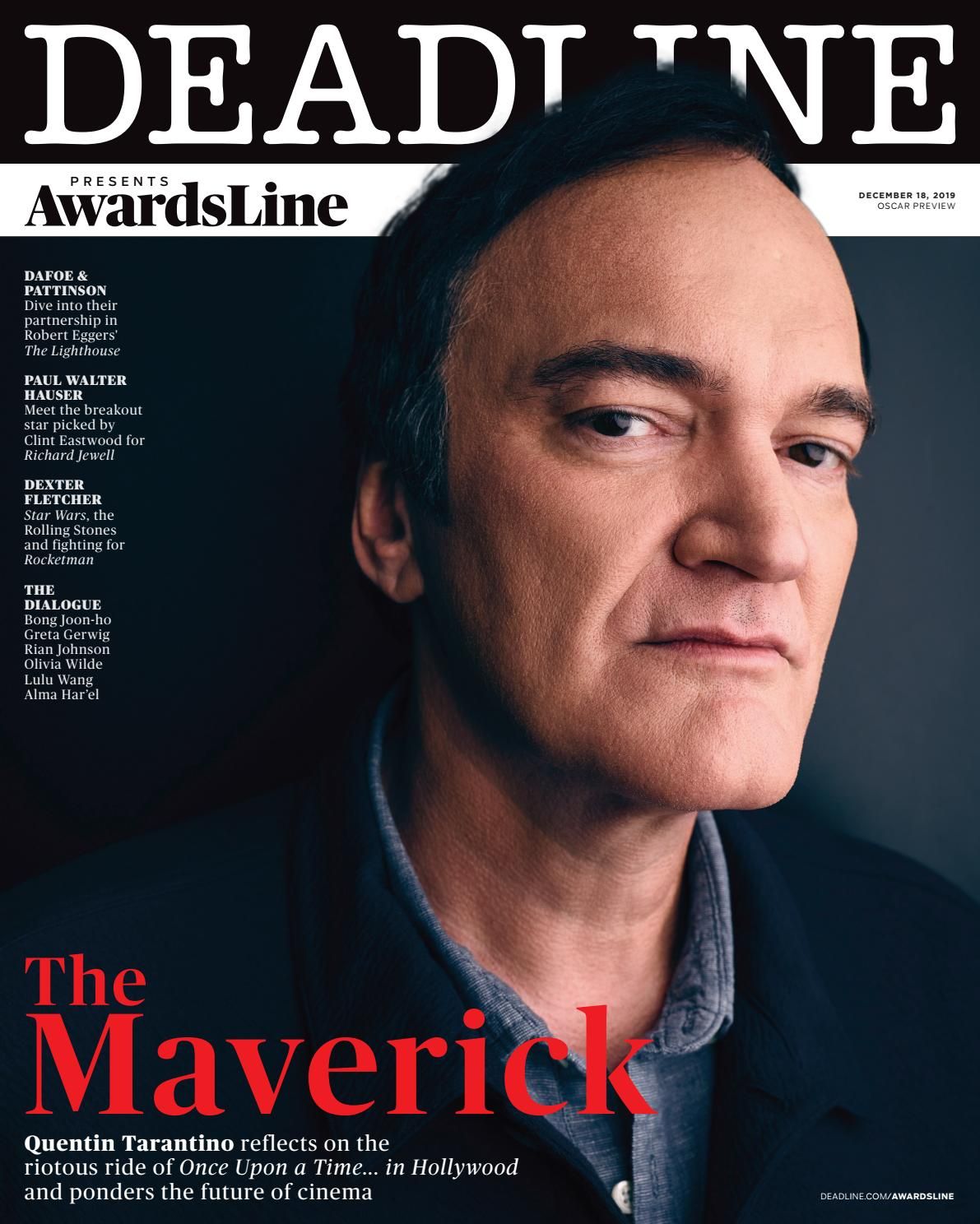 DEADLINE HOLLYWOOD magazine side cover 18 December 2019