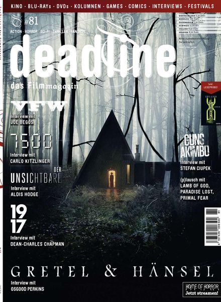 DEADLINE magazine side cover Issue 81  June/July 2020