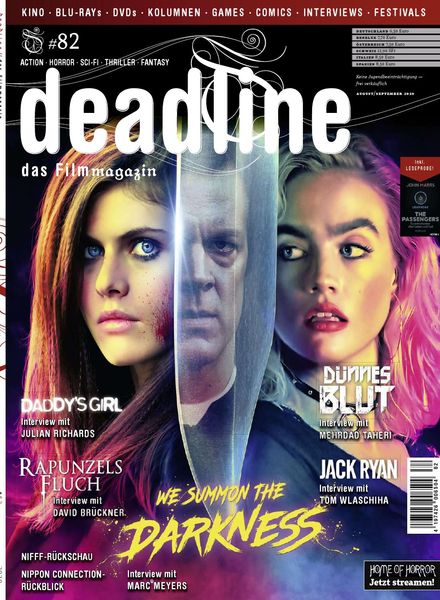 DEADLINE magazine side cover Issue 82  August/September 2020