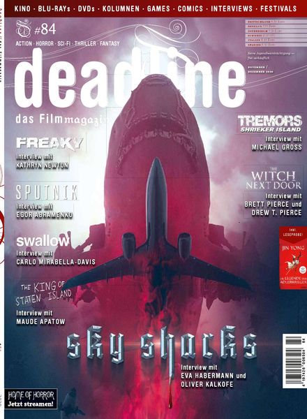 DEADLINE magazine side cover Issue 84  November/December 2020